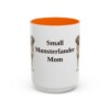 15oz Small Munsterlander Dog Mom Mug, Orange, front view