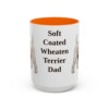 15oz Soft Coated Wheaten Terrier Dog Dad Mug, Orange, front view
