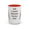 15oz Soft Coated Wheaten Terrier Dog Dad Mug, Red, front view