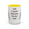 15oz Soft Coated Wheaten Terrier Dog Dad Mug, Yellow, front view