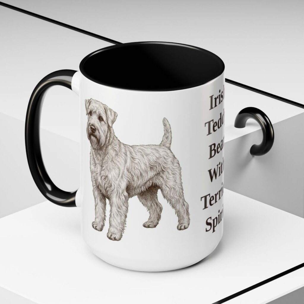 15oz-soft-coated-wheaten-terrier-mug-humor-black-context-2 15oz Funny Soft Coated Wheaten Terrier Mug, Black, lifestyle photo