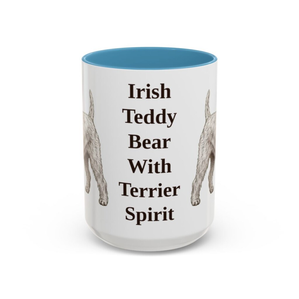 15oz-soft-coated-wheaten-terrier-mug-humor-light-blue 15oz Funny Soft Coated Wheaten Terrier Mug, Light Blue, front view