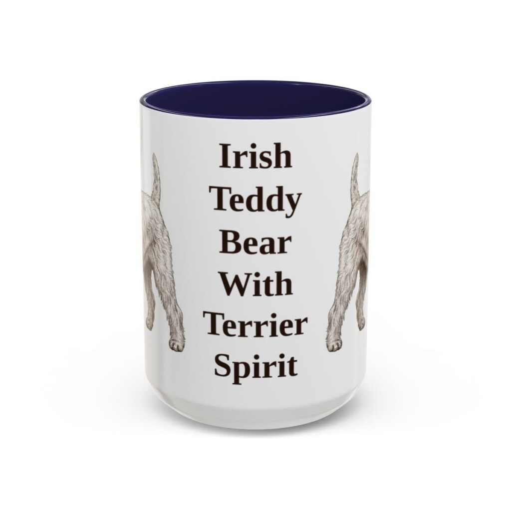 15oz-soft-coated-wheaten-terrier-mug-humor-navy 15oz Funny Soft Coated Wheaten Terrier Mug, Navy, front view