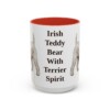 15oz-soft-coated-wheaten-terrier-mug-humor-red 15oz Funny Soft Coated Wheaten Terrier Mug, Red, front view
