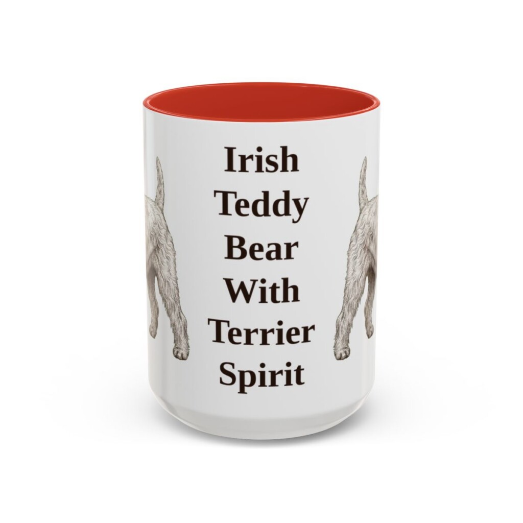 15oz-soft-coated-wheaten-terrier-mug-humor-red 15oz Funny Soft Coated Wheaten Terrier Mug, Red, front view
