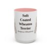 15oz Soft Coated Wheaten Terrier Latin Mug, Pink, front view