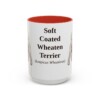 15oz Soft Coated Wheaten Terrier Latin Mug, Red, front view