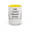 15oz Soft Coated Wheaten Terrier Latin Mug, Yellow, front view
