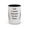 15oz Soft Coated Wheaten Terrier Dog Mom Mug, Black, front view