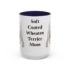 15oz Soft Coated Wheaten Terrier Dog Mom Mug, Navy, front view