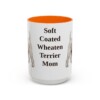 15oz Soft Coated Wheaten Terrier Dog Mom Mug, Orange, front view