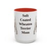 15oz Soft Coated Wheaten Terrier Dog Mom Mug, Red, front view