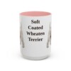 15oz-soft-coated-wheaten-terrier-mug-pink 15oz Soft Coated Wheaten Terrier Mug, Pink, front view