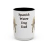 15oz Spanish Water Dog Dog Dad Mug, Black, front view
