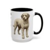 15oz Spanish Water Dog Dog Dad Mug, Black, right side view