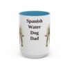 15oz Spanish Water Dog Dog Dad Mug, Light Blue, front view