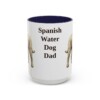 15oz Spanish Water Dog Dog Dad Mug, Navy, front view