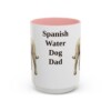 15oz Spanish Water Dog Dog Dad Mug, Pink, front view