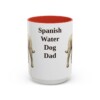15oz Spanish Water Dog Dog Dad Mug, Red, front view