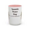 15oz-spanish-water-dog-mug-latin-pink 15oz Spanish Water Dog Latin Mug, Pink, front view