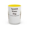 15oz-spanish-water-dog-mug-latin-yellow 15oz Spanish Water Dog Latin Mug, Yellow, front view