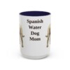 15oz Spanish Water Dog Dog Mom Mug, Navy, front view