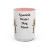 15oz Spanish Water Dog Dog Mom Mug, Pink, front view