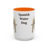 15oz Spanish Water Dog Mug, Orange, front view