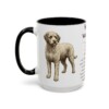 15oz Spanish Water Dog Mug, Black, left side view