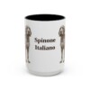 15oz Spinone Italiano Mug, Black, front view