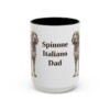 15oz Spinone Italiano Dog Dad Mug, Black, front view