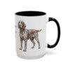 15oz Spinone Italiano Dog Dad Mug, Black, right side view