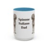 15oz Spinone Italiano Dog Dad Mug, Light Blue, front view