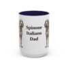 15oz Spinone Italiano Dog Dad Mug, Navy, front view