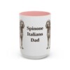 15oz Spinone Italiano Dog Dad Mug, Pink, front view