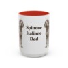 15oz Spinone Italiano Dog Dad Mug, Red, front view