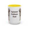 15oz Spinone Italiano Dog Dad Mug, Yellow, front view