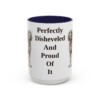 15oz Funny Spinone Italiano Mug, Navy, front view