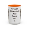 15oz Funny Spinone Italiano Mug, Orange, front view