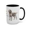 15oz Spinone Italiano Latin Mug, Black, right side view