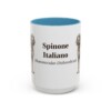 15oz Spinone Italiano Latin Mug, Light Blue, front view