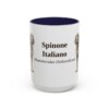 15oz Spinone Italiano Latin Mug, Navy, front view