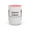 15oz Spinone Italiano Latin Mug, Pink, front view