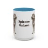 15oz Spinone Italiano Mug, Light Blue, front view