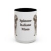 15oz Spinone Italiano Dog Mom Mug, Black, front view