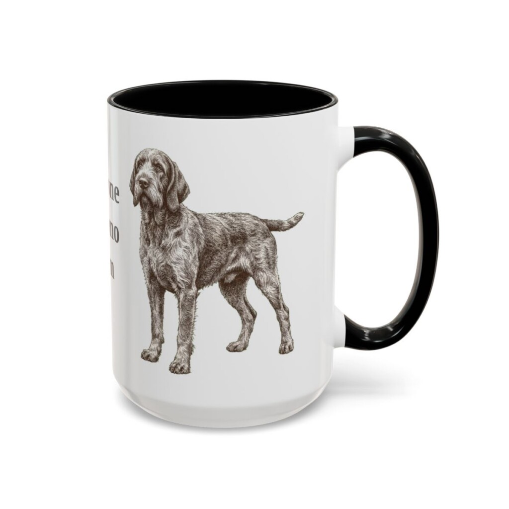 15oz Spinone Italiano Dog Mom Mug, Black, right side view