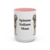 15oz Spinone Italiano Dog Mom Mug, Pink, front view