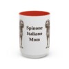 15oz Spinone Italiano Dog Mom Mug, Red, front view