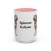 15oz Spinone Italiano Mug, Pink, front view