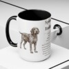 15oz Spinone Italiano Mug, Black, lifestyle photo